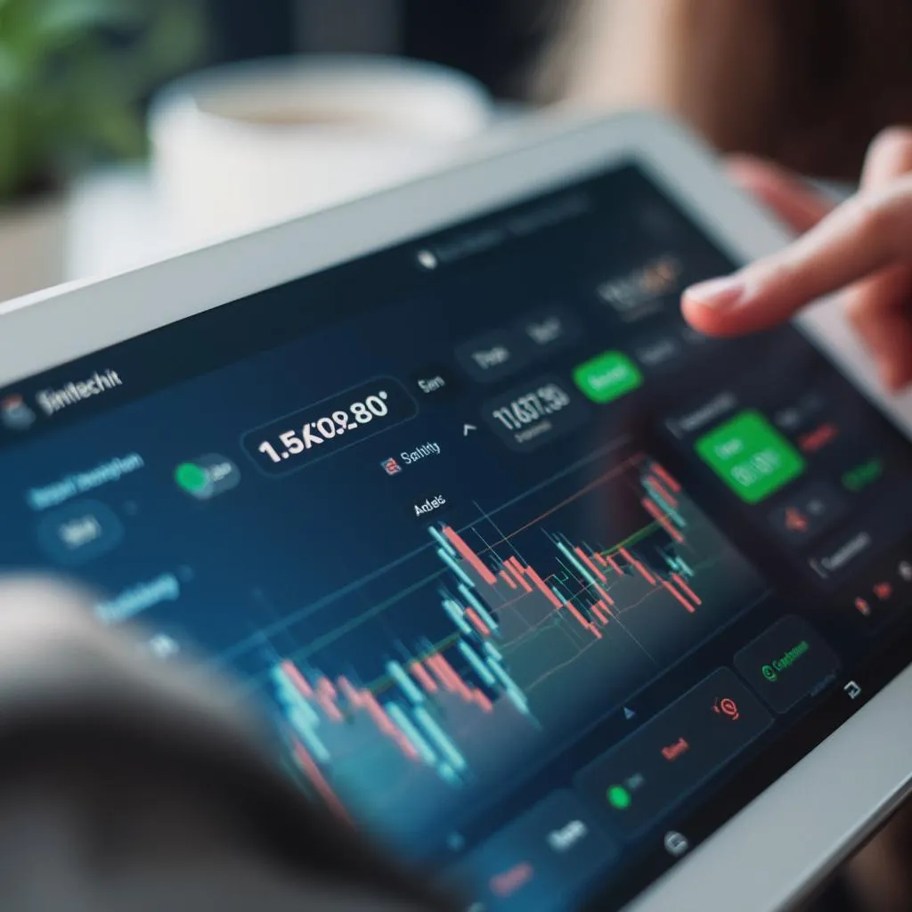Image de galerie 6 - Interface utilisateur de l'application FinTechIA sur tablette